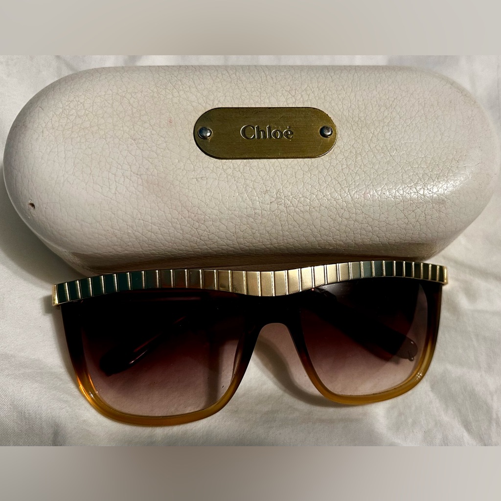 Retro Vintage Chlo Ombre Sunglasses Brown & Gold